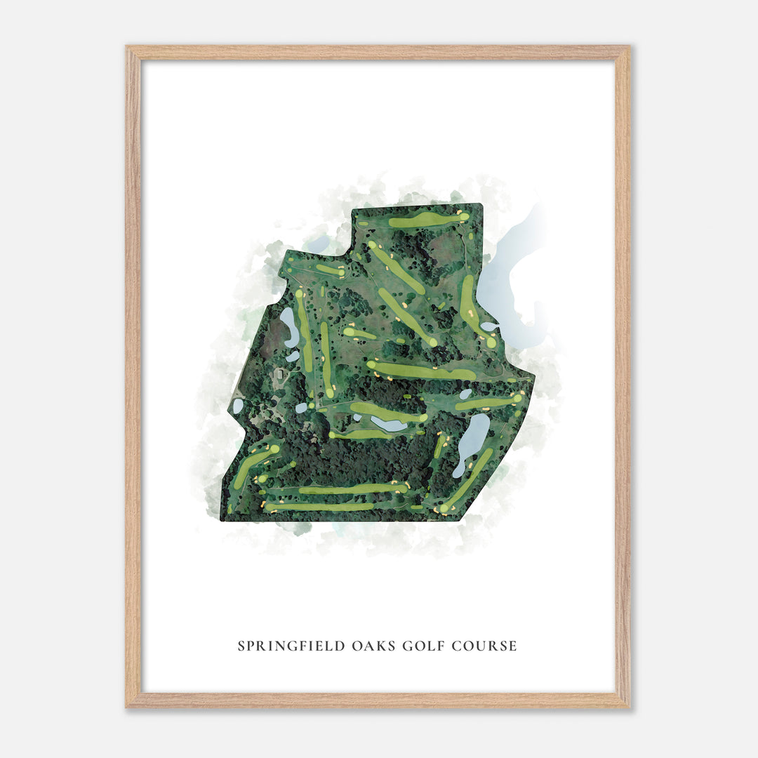 Print of Springfield Oaks Golf Course Classic Map