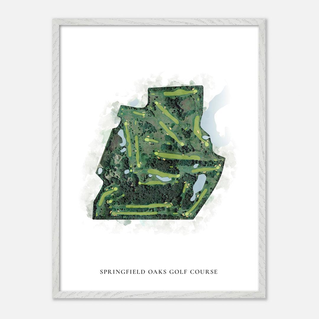 Print of Springfield Oaks Golf Course Classic Map