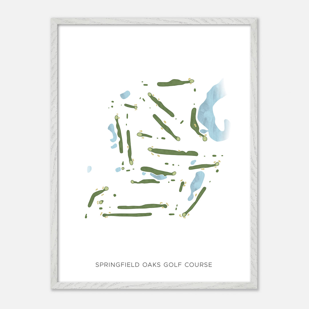 Print of Springfield Oaks Golf Course Modern Map