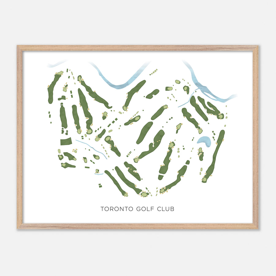 Print of Toronto Golf Club Modern Map
