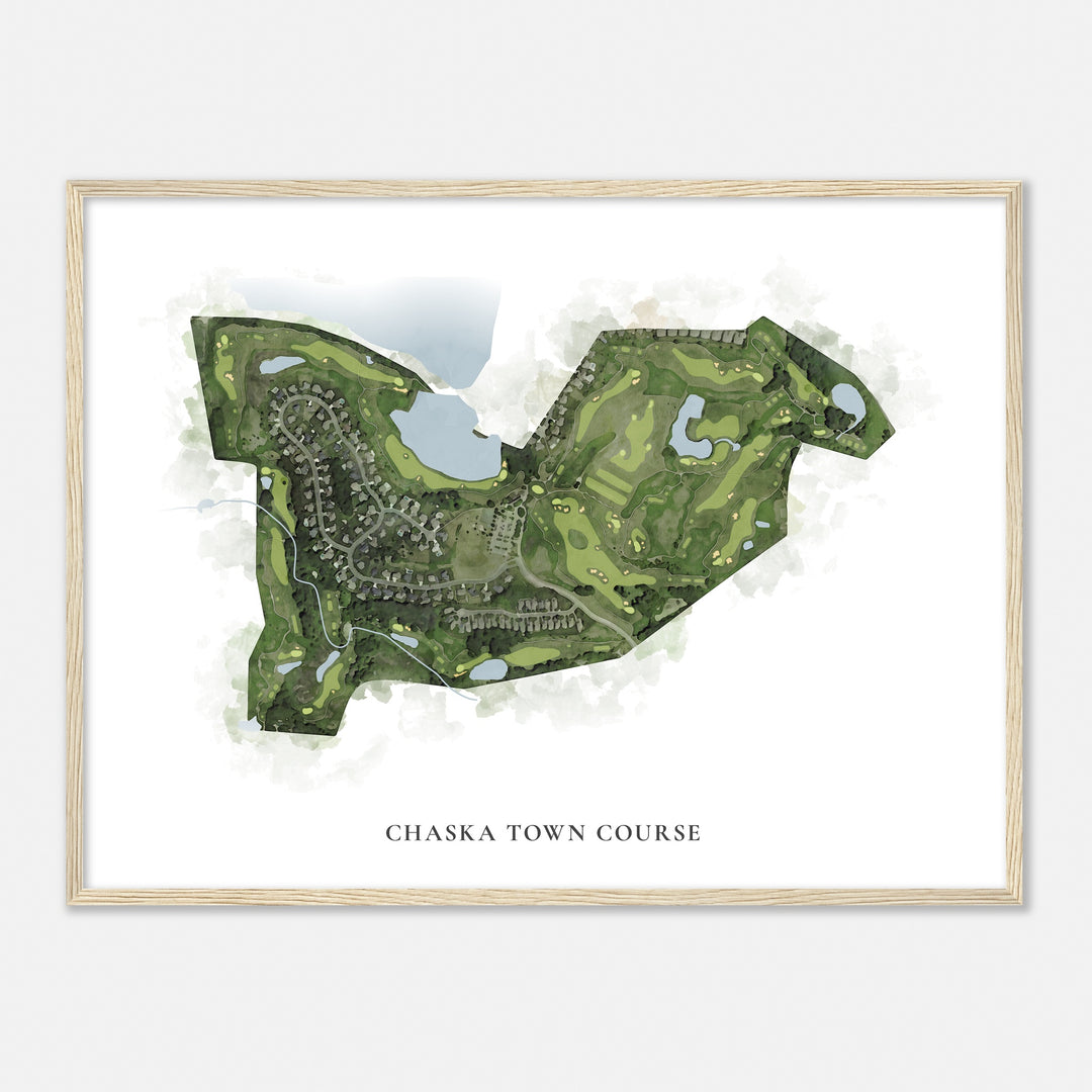 Print of Chaska Town Course Classic Map