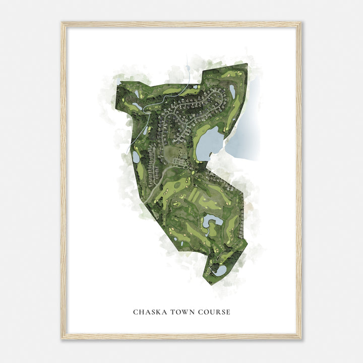 Print of Chaska Town Course Classic Map