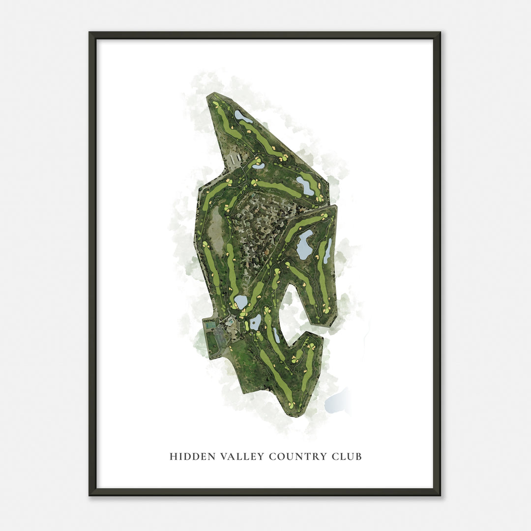Print of Hidden Valley Country Club Classic Map