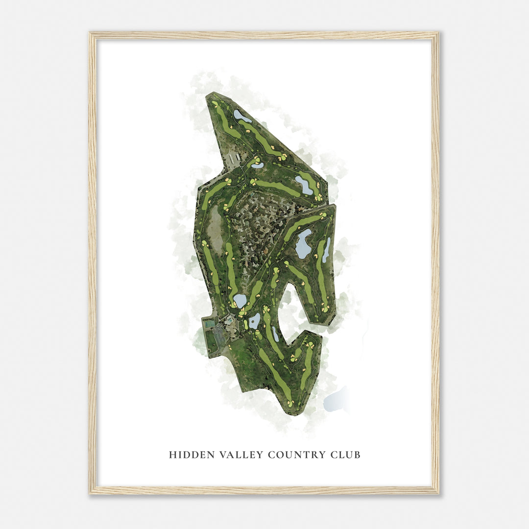 Print of Hidden Valley Country Club Classic Map