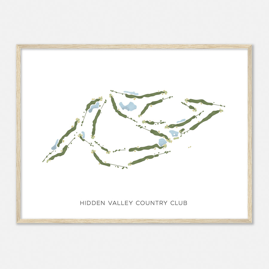 Print of Hidden Valley Country Club Modern Map