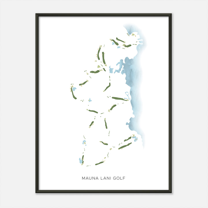 Print of Mauna Lani Golf Modern Map