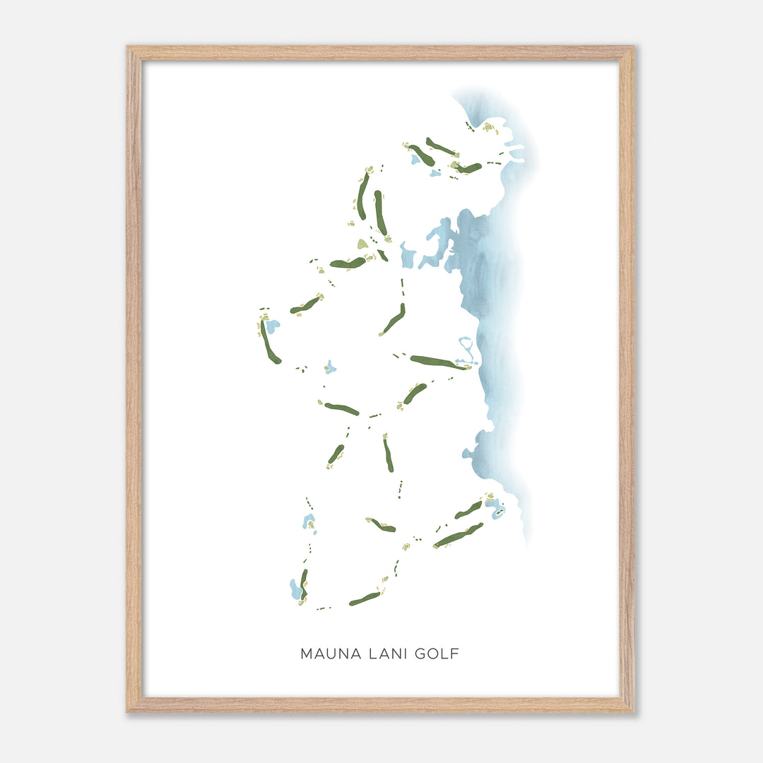 Print of Mauna Lani Golf Modern Map