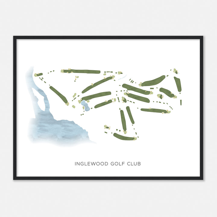 Print of Inglewood Golf Club Modern Map