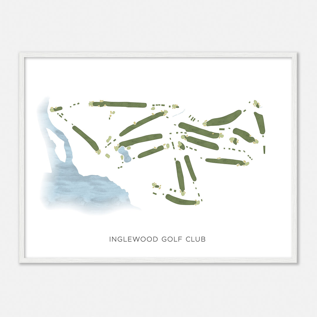 Print of Inglewood Golf Club Modern Map