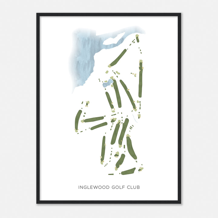 Print of Inglewood Golf Club Modern Map