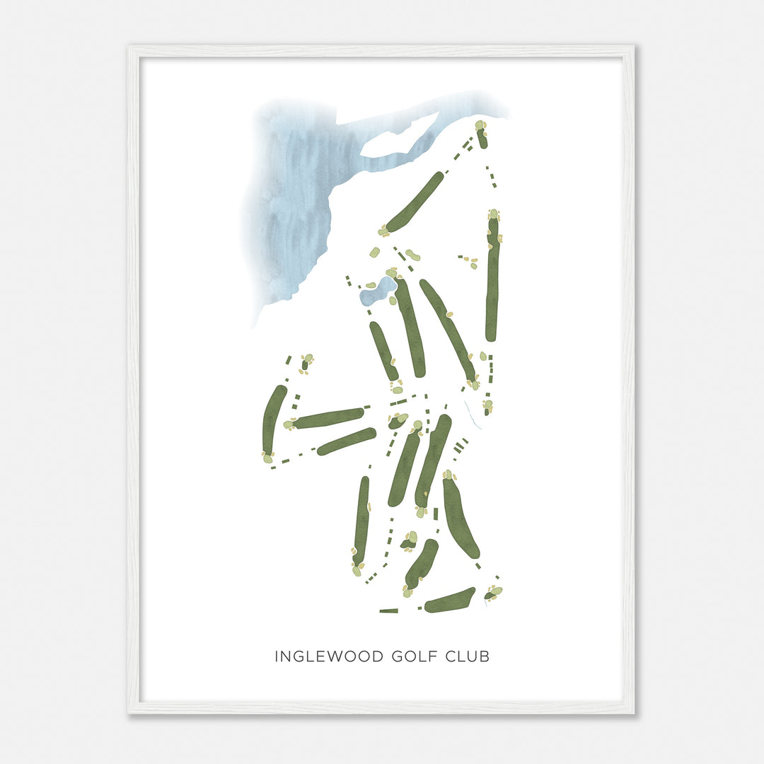 Print of Inglewood Golf Club Modern Map