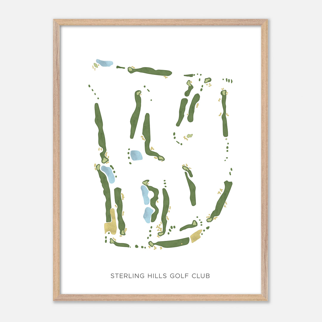 Print of Sterling Hills Golf Club Modern Map