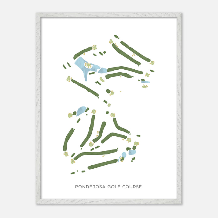 Print of Ponderosa Golf Course Modern Map