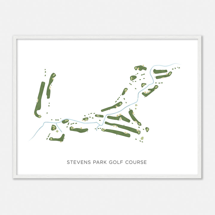 Print of Stevens Park Golf Course Modern Map