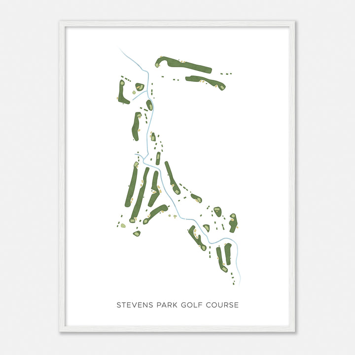 Print of Stevens Park Golf Course Modern Map