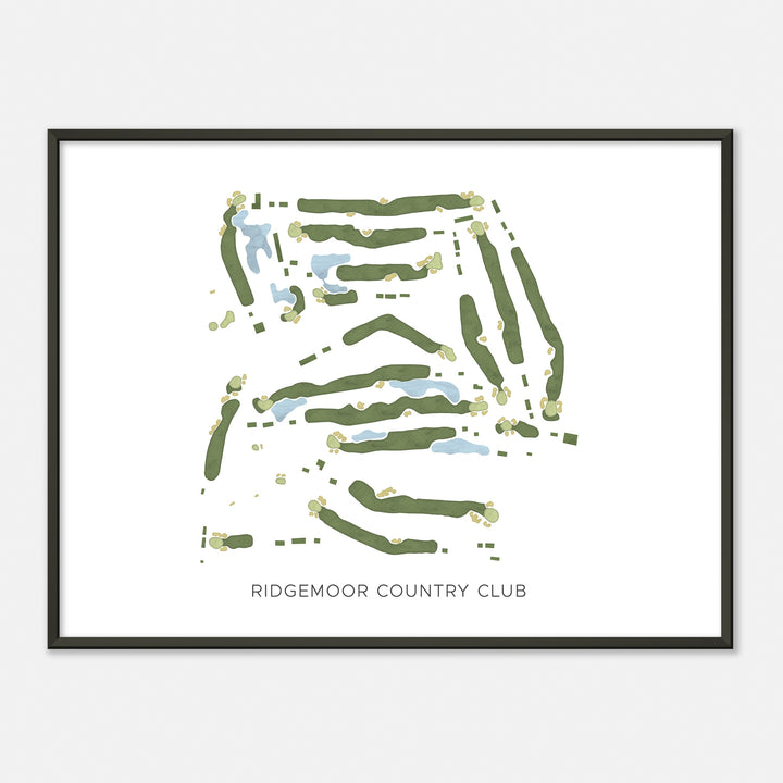 Print of Ridgemoor Country Club Modern Map
