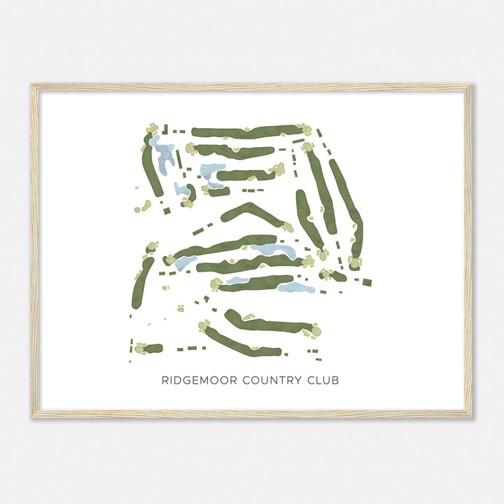 Print of Ridgemoor Country Club Modern Map