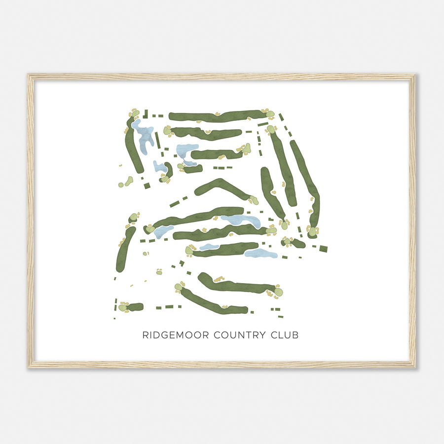 Print of Ridgemoor Country Club Modern Map