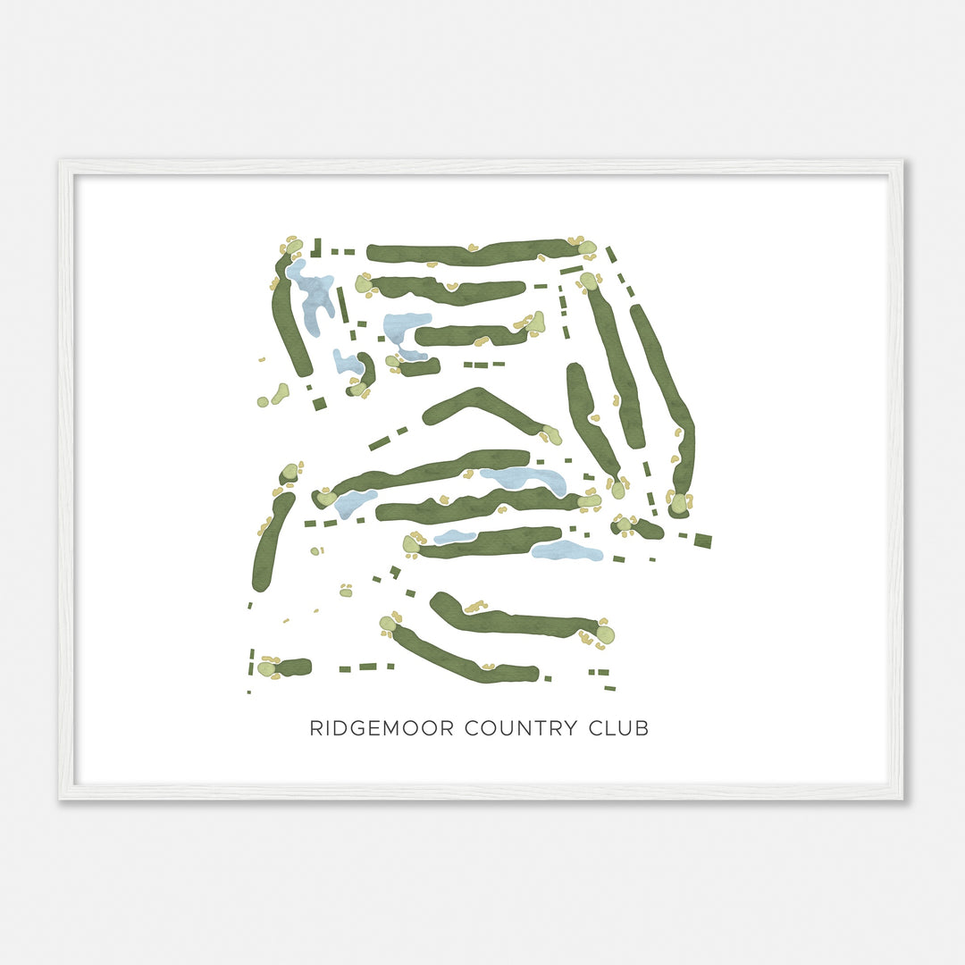 Print of Ridgemoor Country Club Modern Map