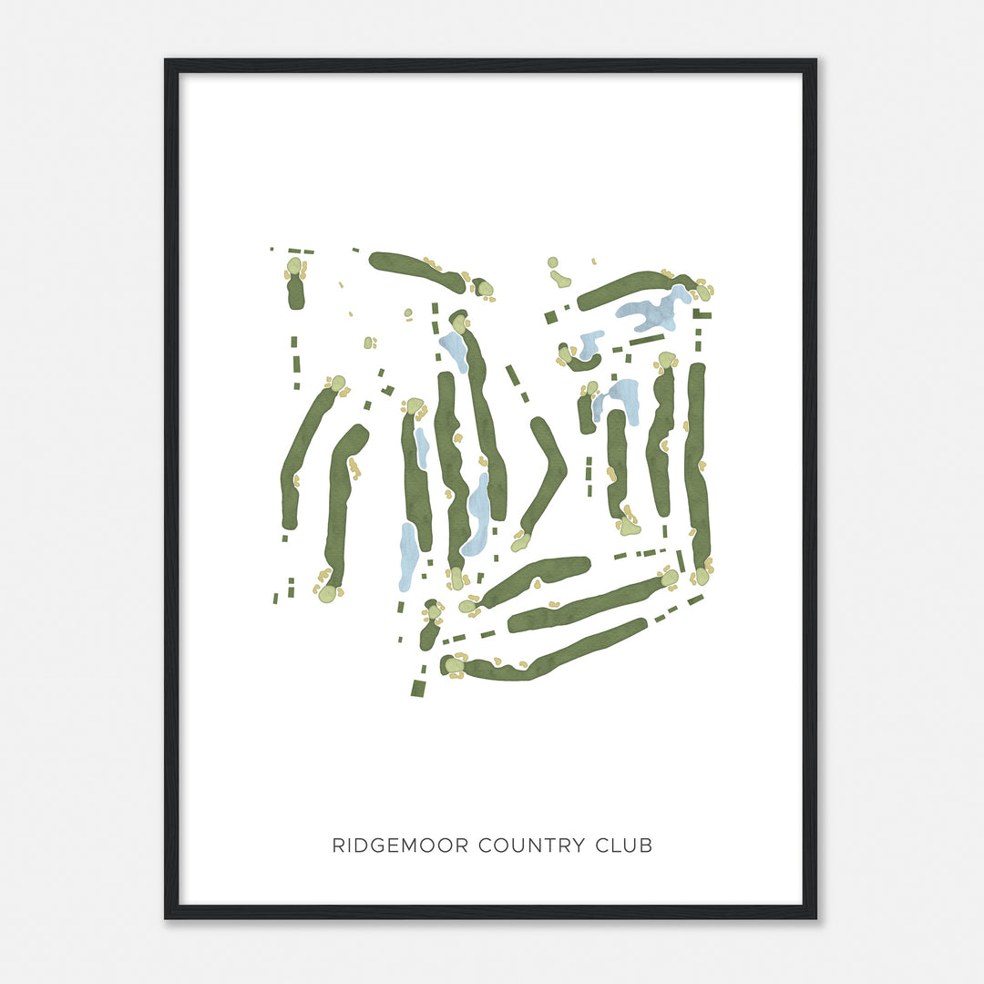Print of Ridgemoor Country Club Modern Map
