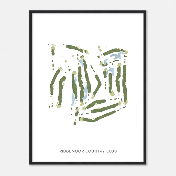 Print of Ridgemoor Country Club Modern Map