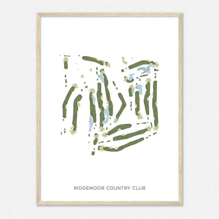 Print of Ridgemoor Country Club Modern Map