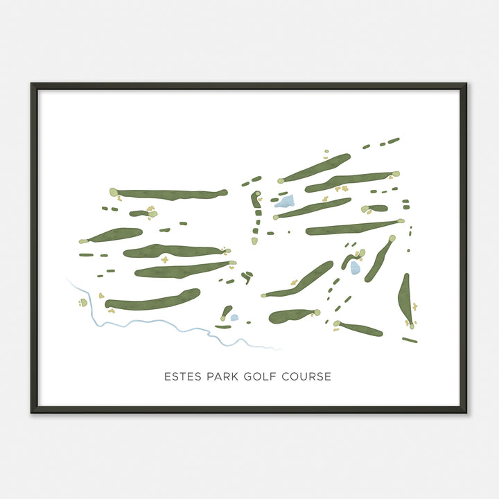 Print of Estes Park Golf Course Modern Map