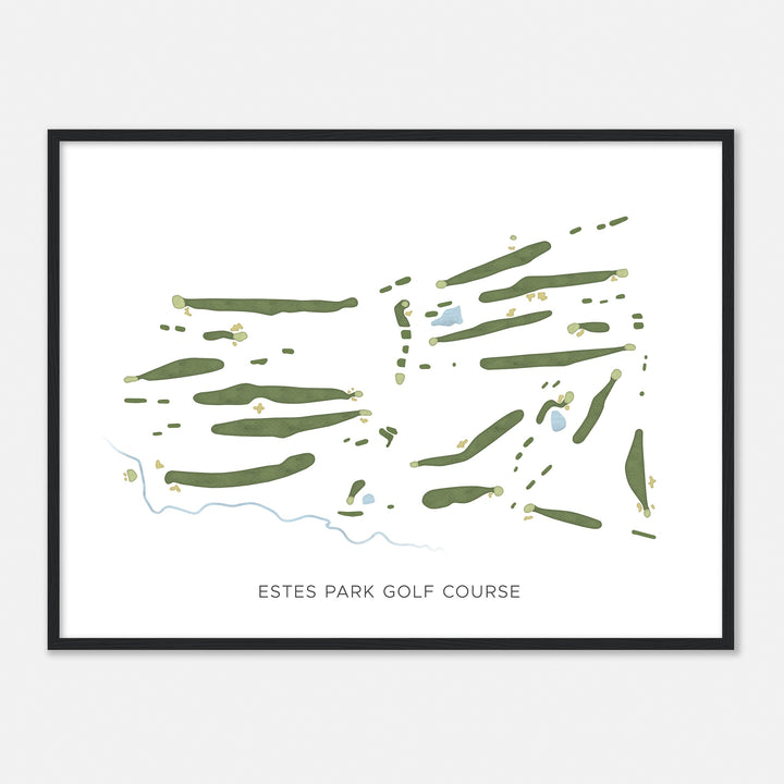 Print of Estes Park Golf Course Modern Map