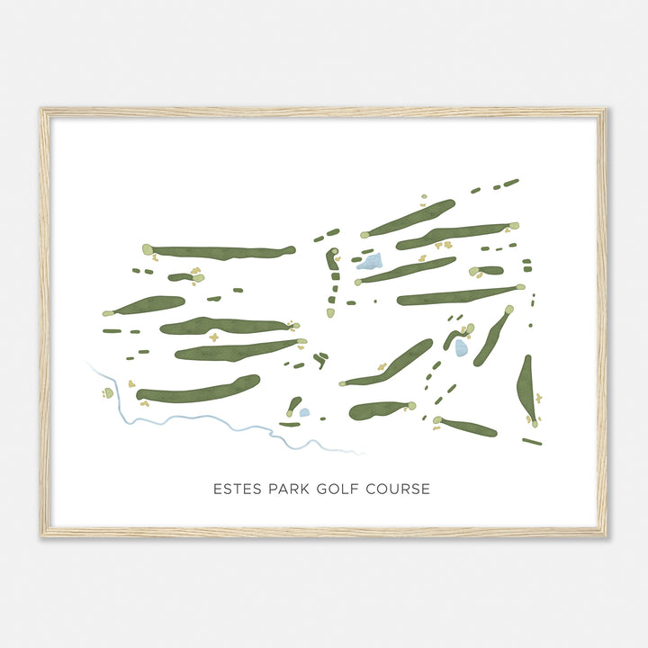 Print of Estes Park Golf Course Modern Map