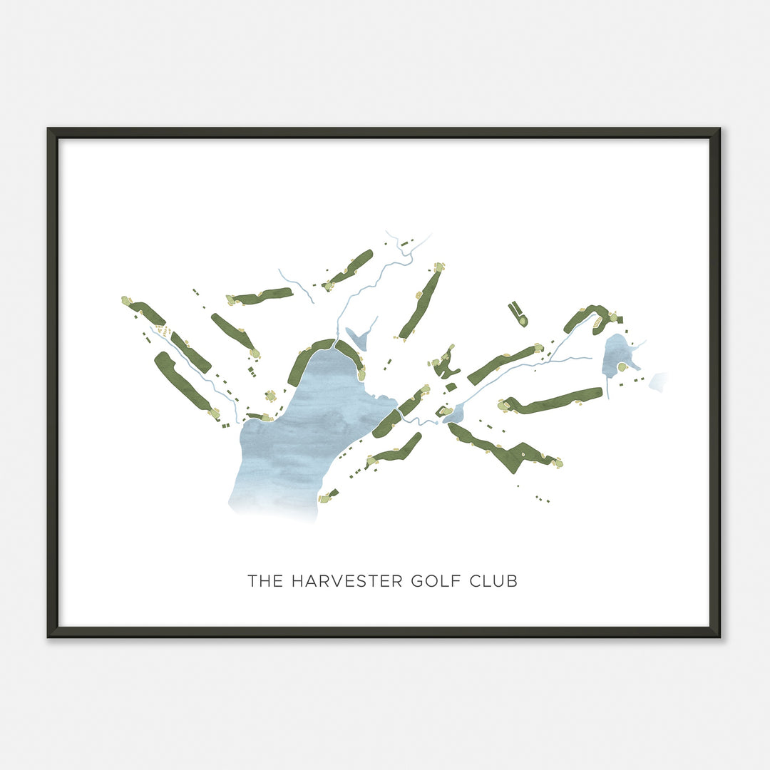 Print of The Harvester Golf Club Modern Map