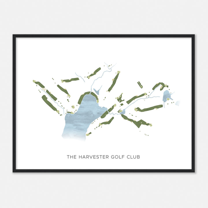 Print of The Harvester Golf Club Modern Map