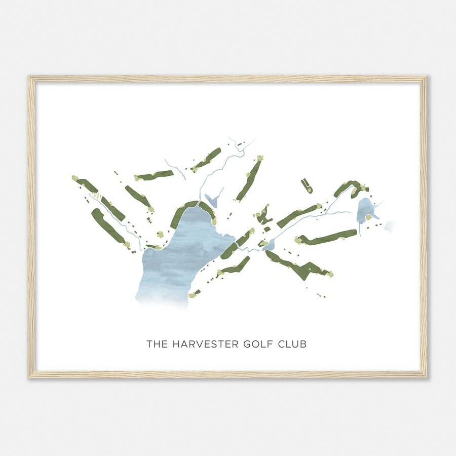 Print of The Harvester Golf Club Modern Map