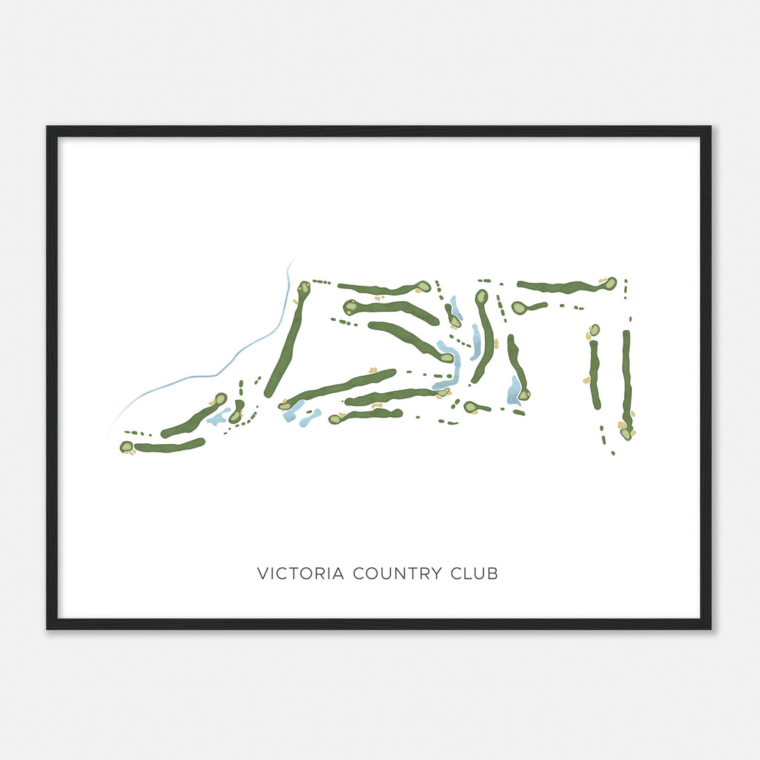 Print of Victoria Country Club Modern Map