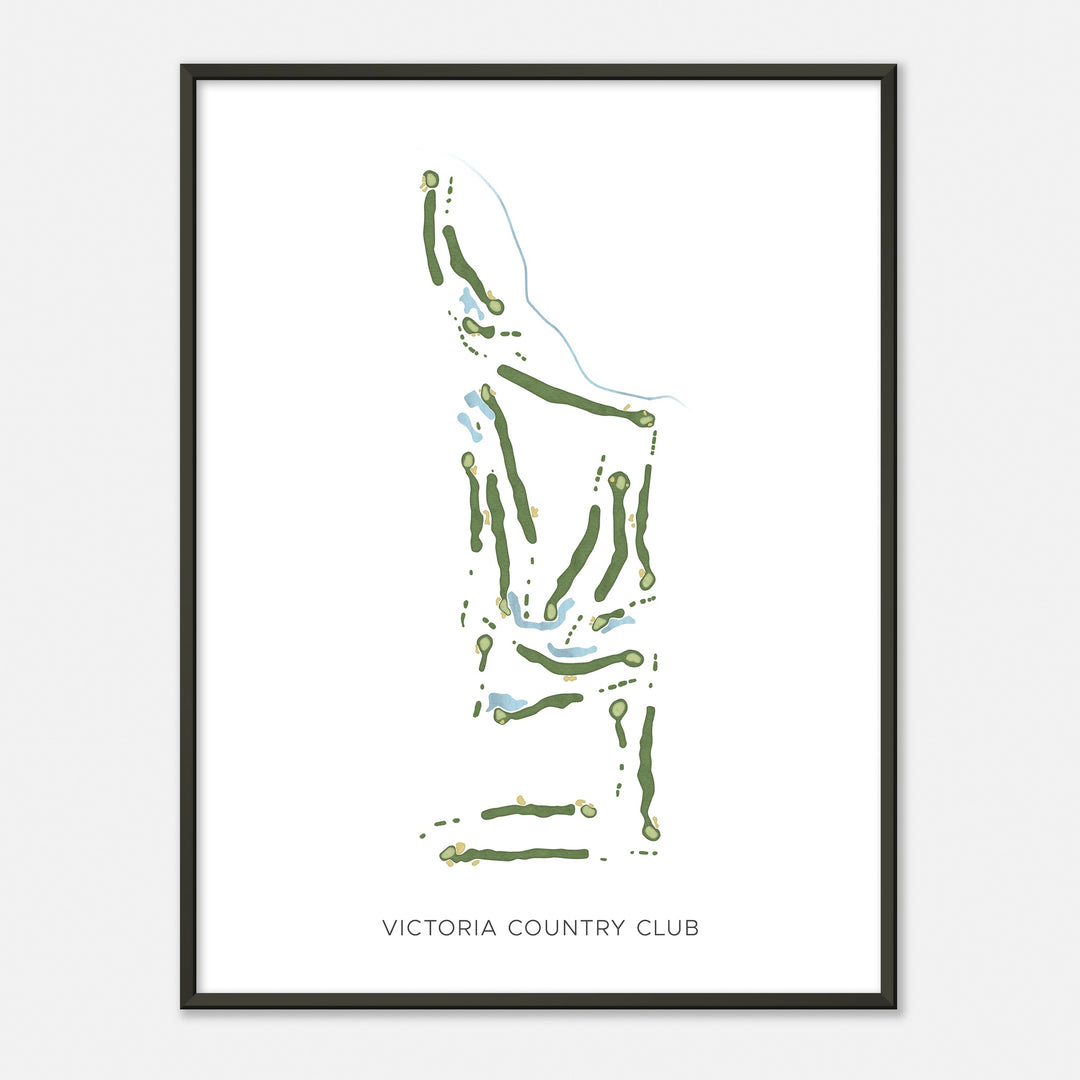 Print of Victoria Country Club Modern Map