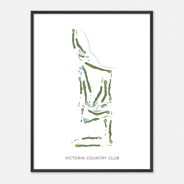 Print of Victoria Country Club Modern Map