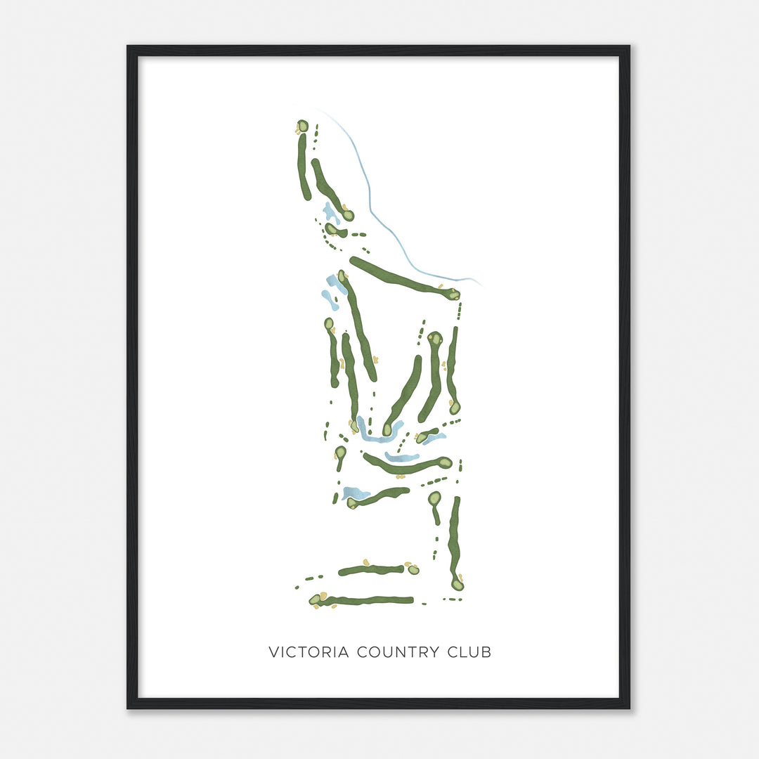 Print of Victoria Country Club Modern Map