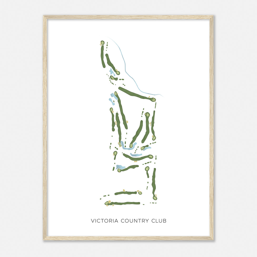 Print of Victoria Country Club Modern Map