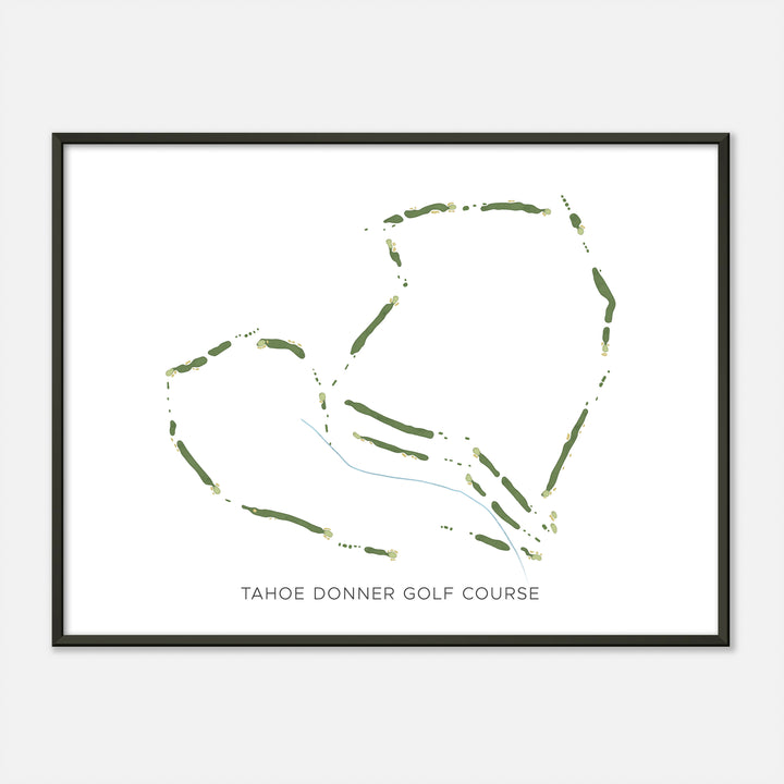 Print of Tahoe Donner Golf Course Modern Map