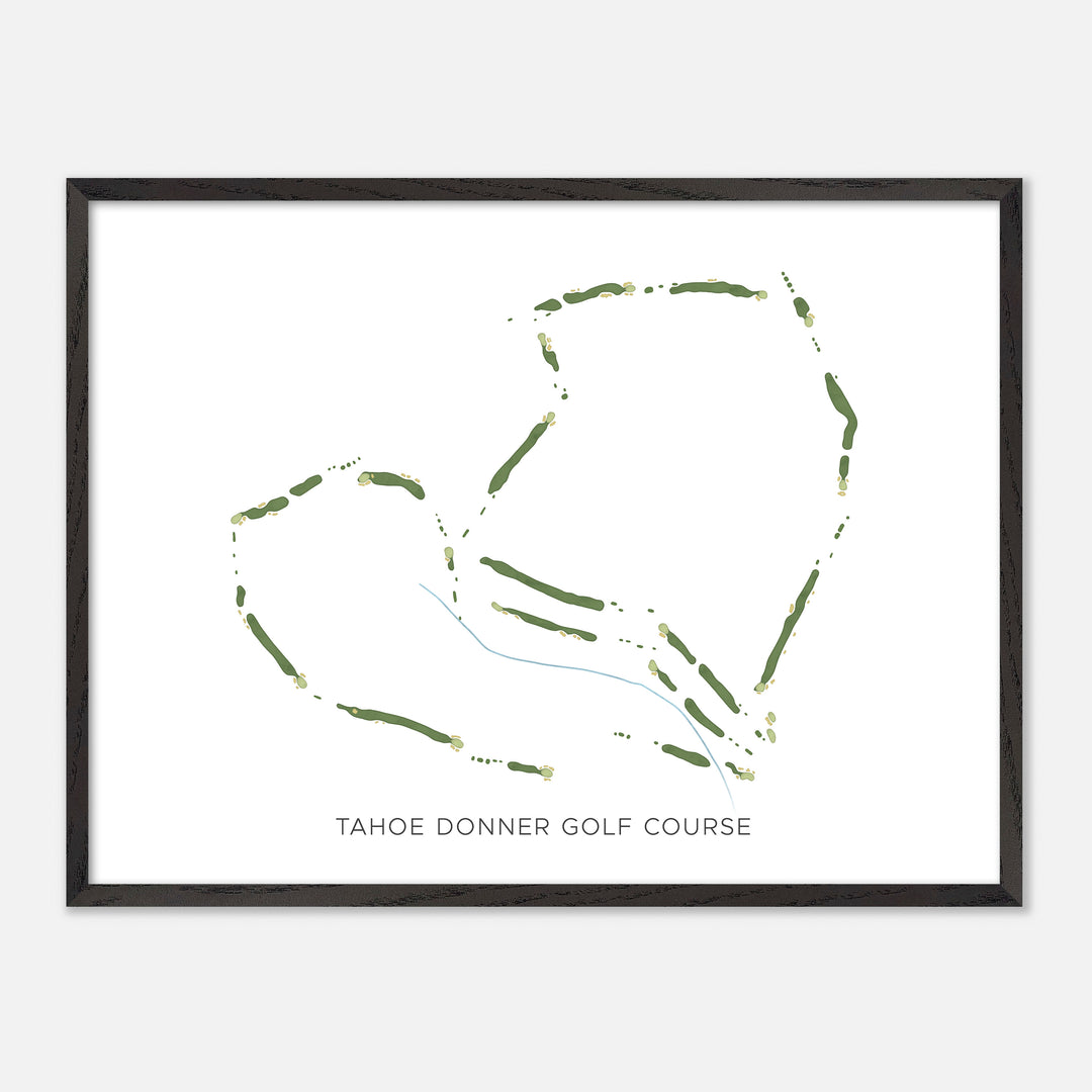 Print of Tahoe Donner Golf Course Modern Map
