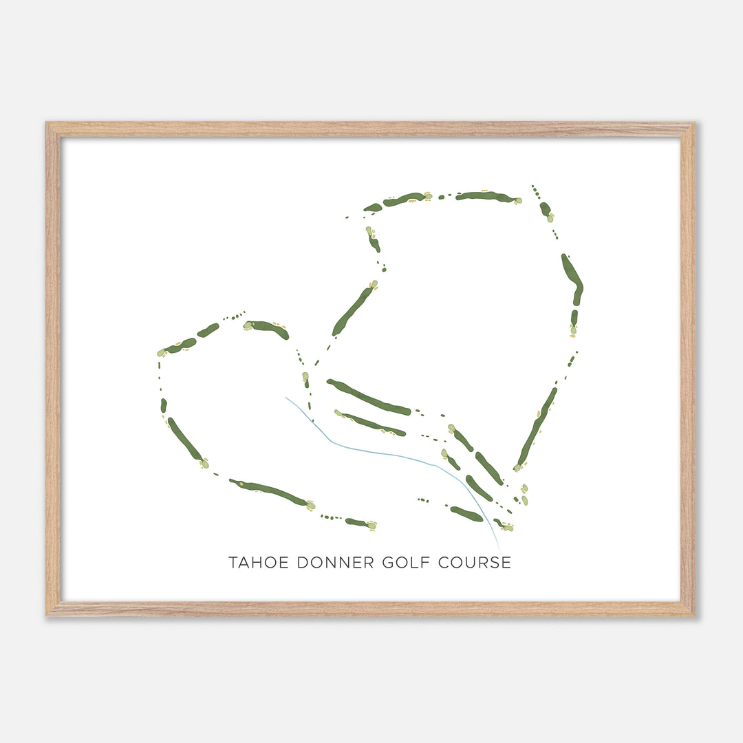 Print of Tahoe Donner Golf Course Modern Map