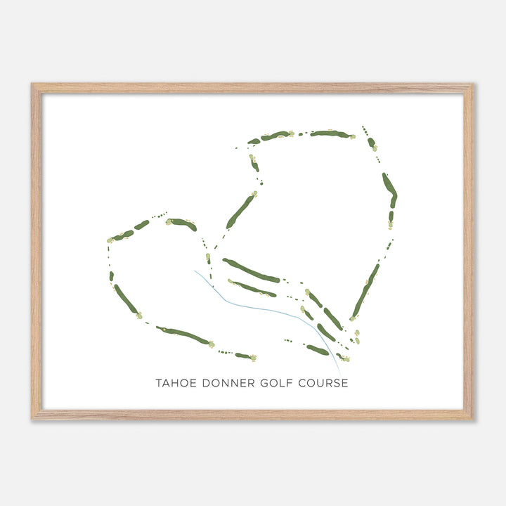 Print of Tahoe Donner Golf Course Modern Map