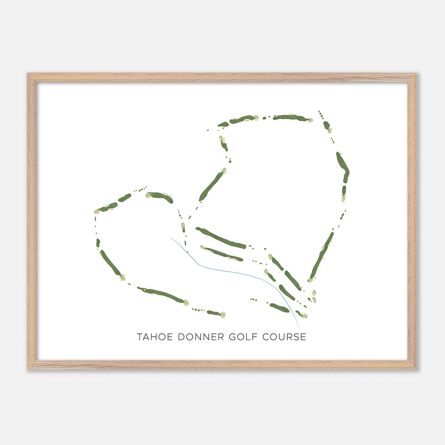 Print of Tahoe Donner Golf Course Modern Map