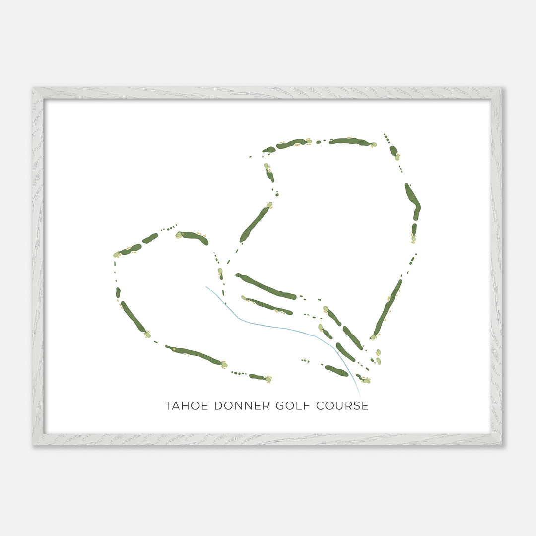 Print of Tahoe Donner Golf Course Modern Map