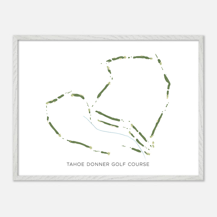Print of Tahoe Donner Golf Course Modern Map