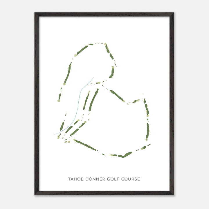 Print of Tahoe Donner Golf Course Modern Map