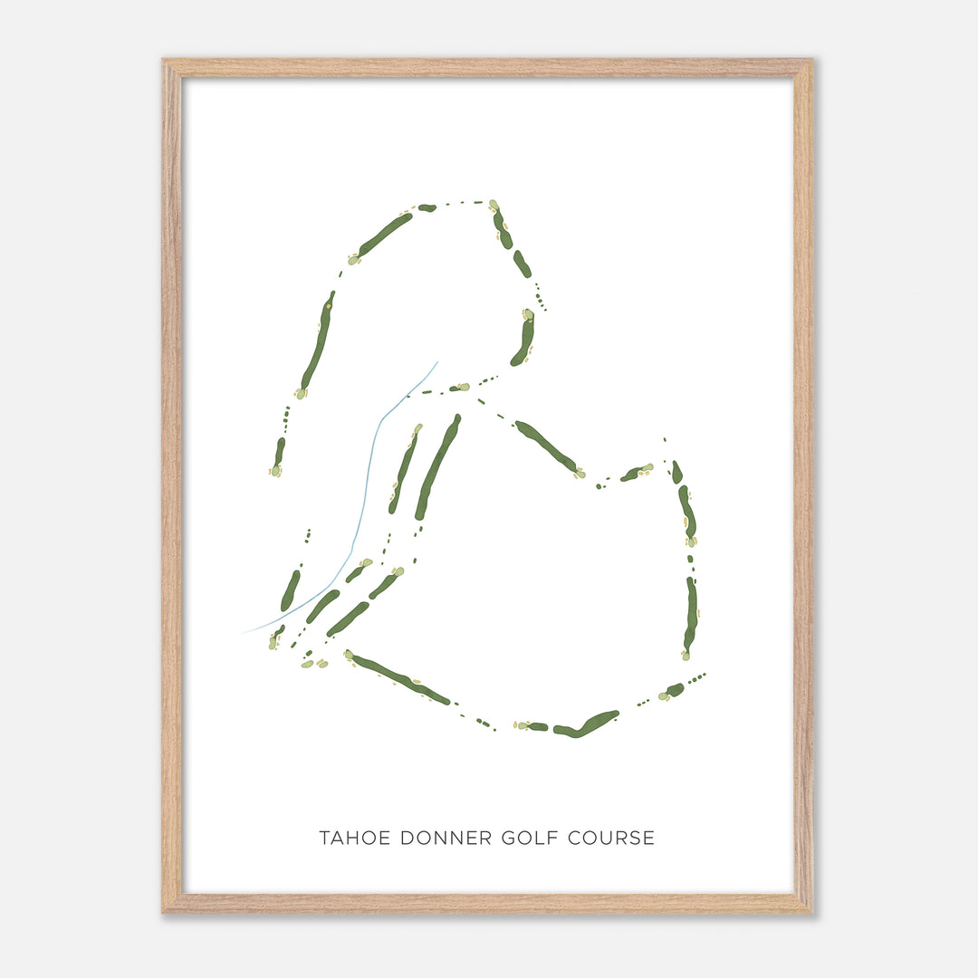 Print of Tahoe Donner Golf Course Modern Map