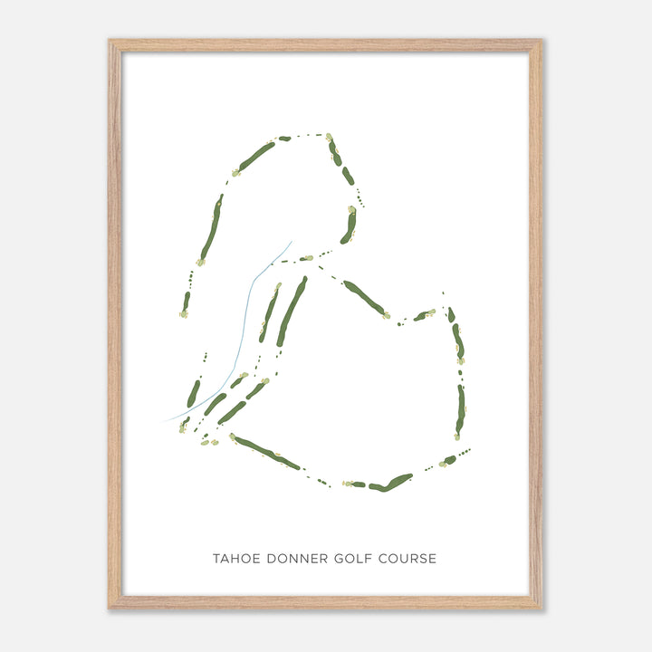 Print of Tahoe Donner Golf Course Modern Map