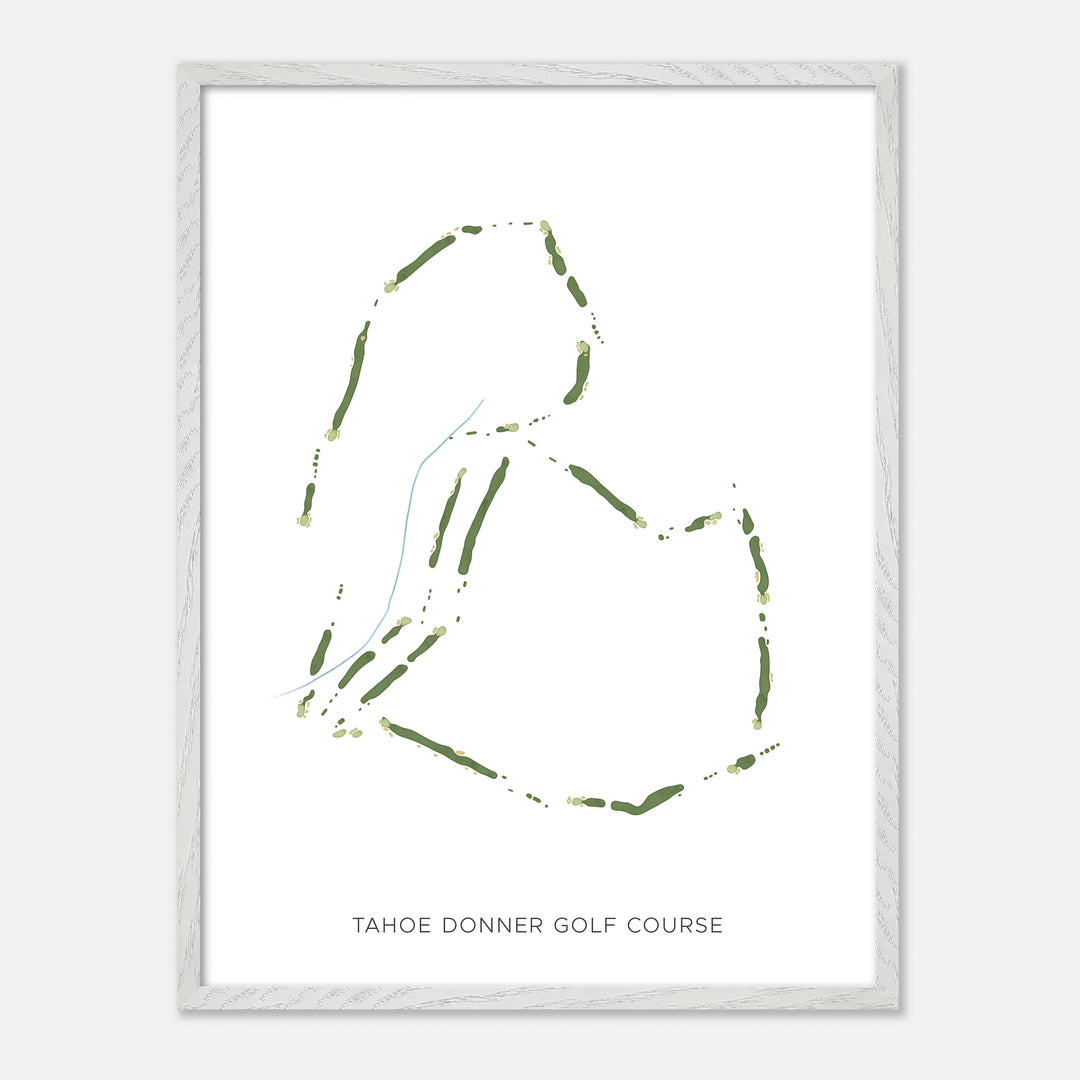 Print of Tahoe Donner Golf Course Modern Map