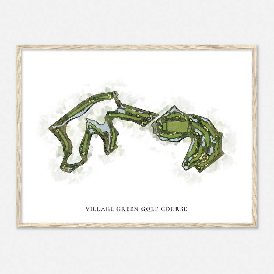 Print of Village Green Golf Course Classic Map