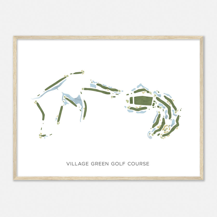 Print of Village Green Golf Course Modern Map